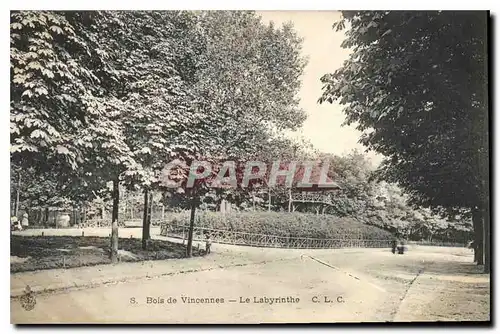 Cartes postales Bois de Vincennes Le Labyrinthe