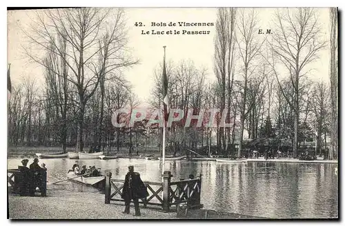 Ansichtskarte AK Bois de Vincennes Le Lac et le Passeur