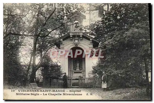 Ansichtskarte AK Vincennes Saint Mande Hopital Militaire Begin La Chapelle Miraculeuse