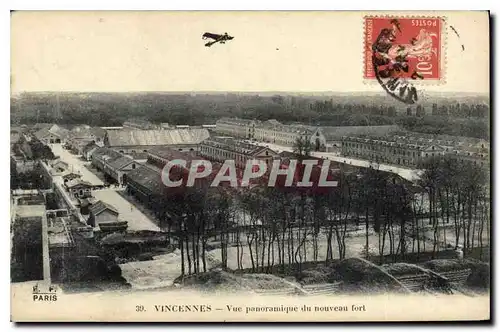 Cartes postales Vincennes Vue paronamique du nouveau fort Avion Aviation