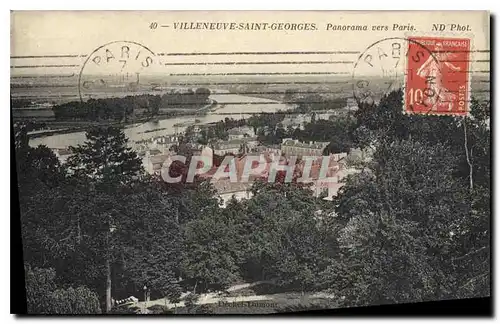 Ansichtskarte AK Villeneuve Saint Georges Panorama vers Paris