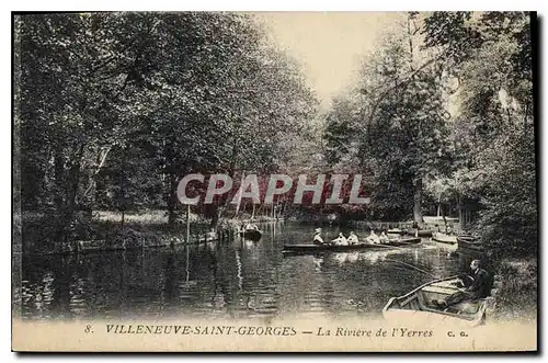 Cartes postales Villeneuve Saint Georges La Riviere de l'Yerres Canoe