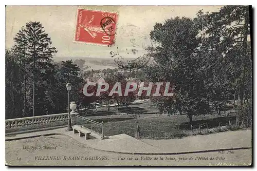 Cartes postales Villeneuve Saint Georges S et O Vue sur la Villee de la Seine prise de l'Hotel de Ville