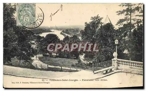 Ansichtskarte AK Villeneuve Saint Georges Panorama vers Ablon