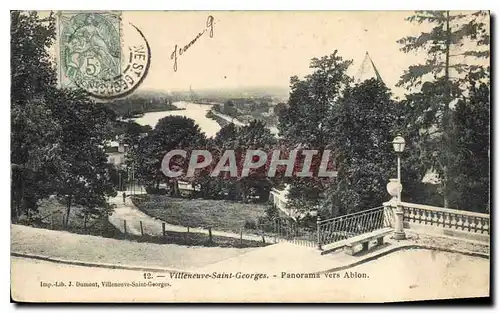 Cartes postales Villeneuve Saint Georges Panorama vers Ablon