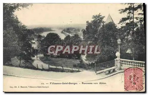 Ansichtskarte AK Villeneuve Saint Georges Panorama vers Ablon