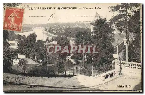 Ansichtskarte AK Villeneuve Saint Georges Vue sur Ablon