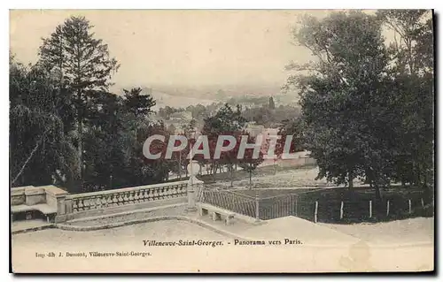 Ansichtskarte AK Villeneuve Saint Georges Panorama vers Paris