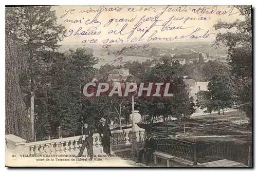 Cartes postales Villeneuve Saint Georges S et O Vue sur la Seine vers Paris prise de la Terrasse de l'Hotel de V