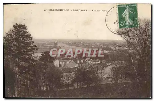 Cartes postales Villeneuve Saint Georges Vue sur Paris