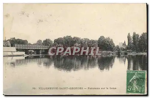 Cartes postales Villeneuve Saint Georges Panorama sur la Seine