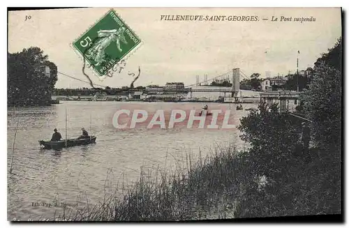 Ansichtskarte AK Villeneuve Saint Georges Le Pont suspendu