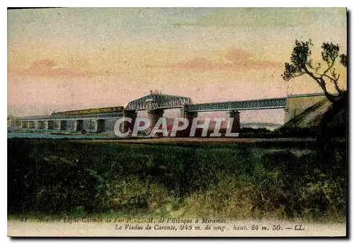 Cartes postales Nouvelle Ligne Chemin de Fer de l'Estaque a Miramas Le Viaduc de Caronte