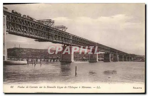 Cartes postales Viaduc de Caronte sur la Nouvelle Ligne de l'Estaque a Miramas