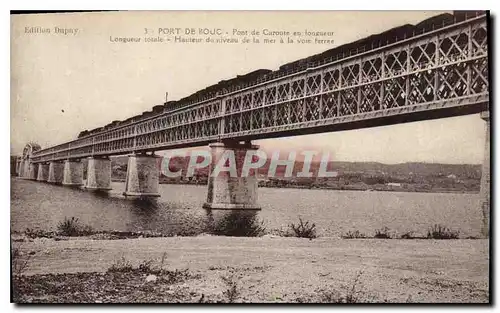 Cartes postales Port de Bouc Pont de Caronte Train