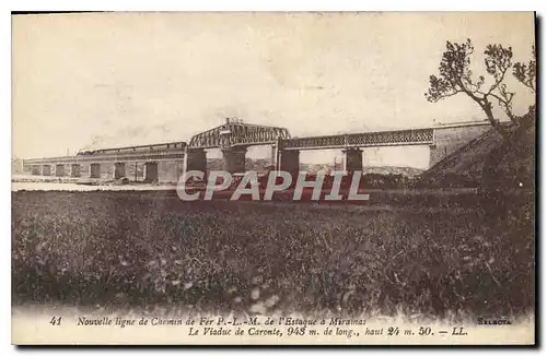 Ansichtskarte AK Nouvelle Ligne Chemin de Fer P L M de l'Estaque a Miramas Le Viaduc de Caronte