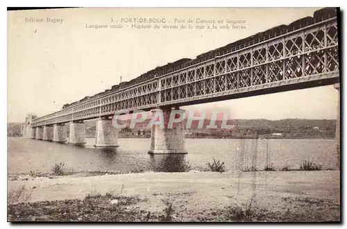 Cartes postales Port de Bouc Pont de Caronte Train