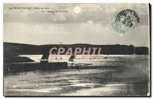 Cartes postales Martigues Effet de nuit sur l'Etang de Caronte