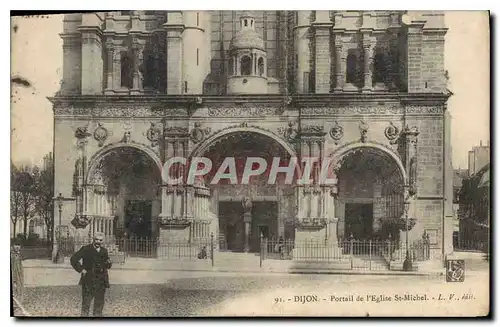 Cartes postales Dijon Portail de l'Eglise St Michel