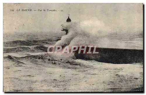 Cartes postales Le Havre Par le Tempete