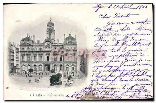 Cartes postales L M Lyon Hotel de Ville