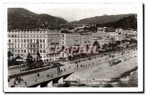 Ansichtskarte AK Nice Quai des Etats Unis Vue prise de la Jetee Promenade