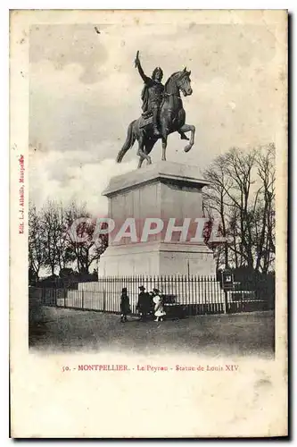 Cartes postales Montpellier Le Peyran Statue de Louis XIV