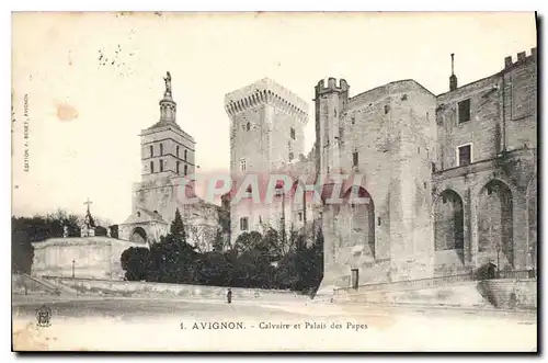 Cartes postales Avignon Calvaire et Palais des Papes