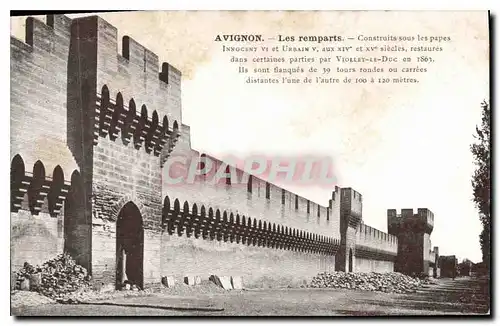 Cartes postales Avignon Les Remparts