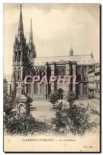 Cartes postales Clermont Ferrand La Cathedrale