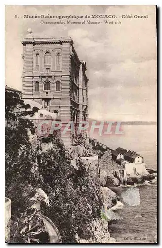 Cartes postales Musee Oceanographique de Monaco Cote Ouest