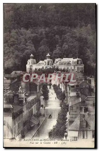 Cartes postales Bagneres de Bigorre Avenue Carnot Vue sue le Casino