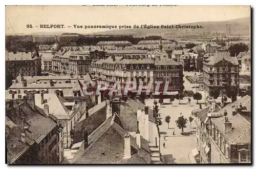 Ansichtskarte AK Belfort Vue panoramique prise de l'Eglise St Christophe