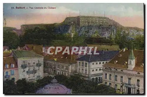 Cartes postales Belfort Vue generale du Chateau