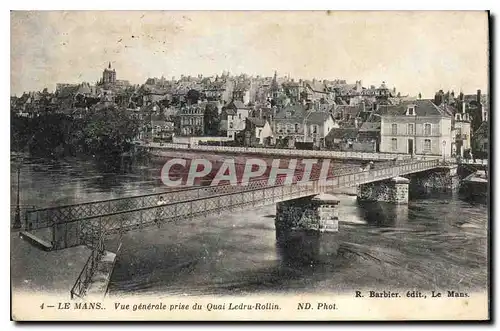 Ansichtskarte AK Le Mans Vue generale prise du Quai Ledru Rollin