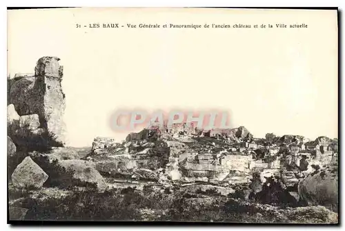 Ansichtskarte AK Les Baux Vue Generale et Panoramique de l'ansien chateau et de la Ville actuelle