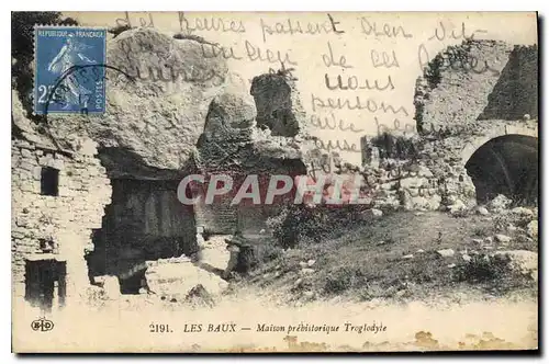 Cartes postales Les Baux Maison prebistorique Troglodyle