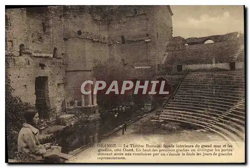 Ansichtskarte AK Orange Le Theatre Romain dacade interieure du grand mur et les gradins