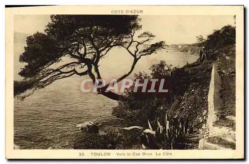 Cartes postales Toulon Vers le Cap Brun la Cote