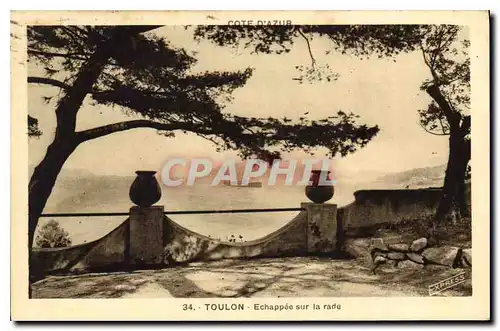 Cartes postales Cote d'Azur Toulon Echappee sur la rade