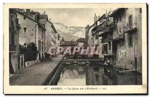 Ansichtskarte AK Annecy Le quai de l'Eveche