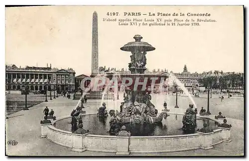 Cartes postales Paris La Place de la Concorde D'abord appelee Place Louis XV