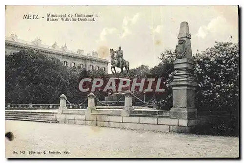 Cartes postales Metxz Monument de Guillaume Kaiser Wilhelm Denkmal