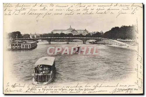 Ansichtskarte AK Paris Perspective sur la Seine prise du Pont Solferino Bateau Peniche Publicite Maggi