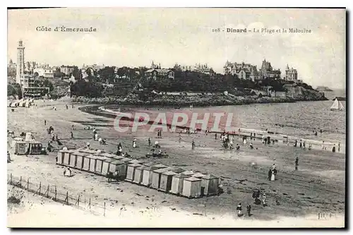 Cartes postales Cote d'Emeraude Dinard La Plage et la Malouine