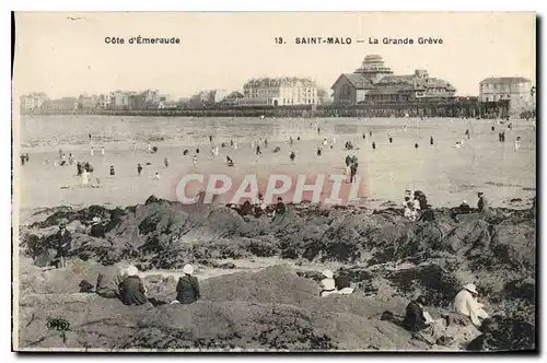 Ansichtskarte AK Cote d'Emeraude Saint Malo La Grande Greve