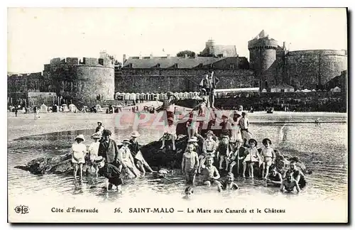 Ansichtskarte AK Cote d'Emeraude Saint Malo La Mare aux Canards et le Chateau