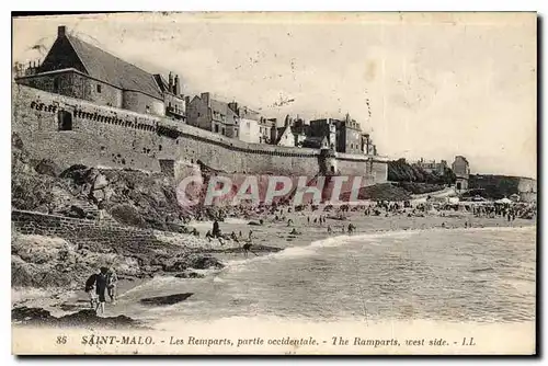 Ansichtskarte AK Saint Malo Les Remparts Partie occidentale