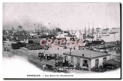 Cartes postales Bordeaux Les quais de chargement