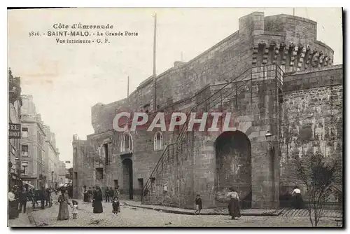 Ansichtskarte AK Cote d'Emeraude Saint Malo La Grande Porte Vue interieure